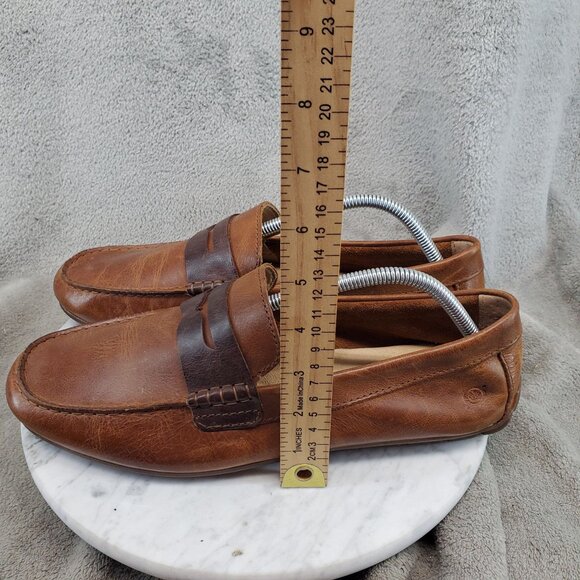 Born Shoes Mens Size 10 Brown Leather Andes Driving Moccasins - Picture 2 of 12
